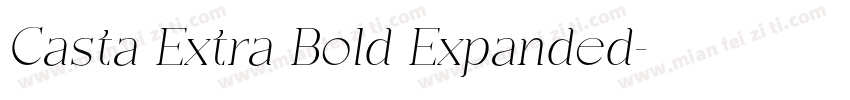Casta Extra Bold Expanded字体转换